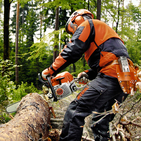 at work with the Stihl MS 362 C-M Chainsaw