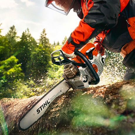 Stihl MS 362 C-M Chainsaw in the wood
