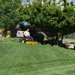 Walker MS mowing lawn
