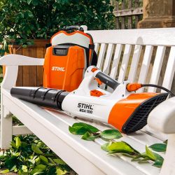Stihl Battery Blower BGA 100 ready to work