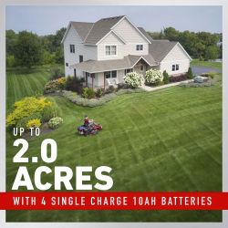 42" - 107 cm Toro 60V MAX MyRIDE® eTimeCutter® Mower - mow more with a single charge or add 2 more battery packs