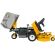 Walker Diesel mower with body tilted for easy maintenance and cleaning